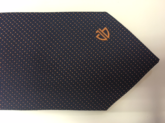 Blue w/ Orange Dots Tie