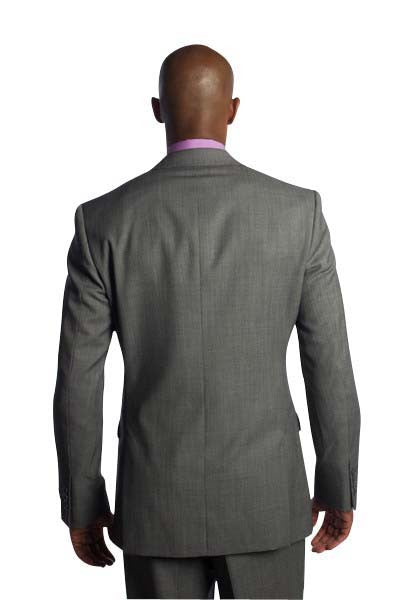 Silver Grey Black Suit