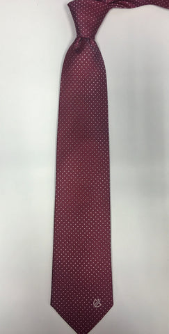 Maroon  w/ Gold Dots Tie