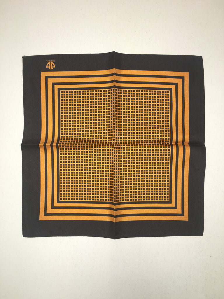 Black w/ Gold Pocket Square