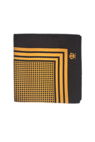 Black w/ Gold Pocket Square