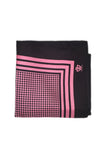 Black w/ Pink Pocket Square