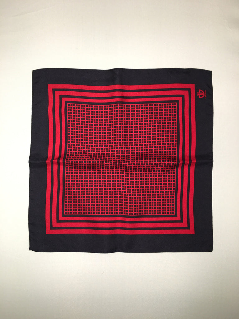 Black w/ Red Pocket Square