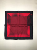 Black w/ Red Pocket Square