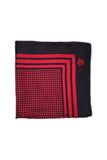 Black w/ Red Pocket Square