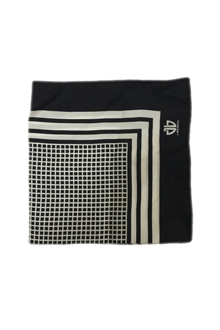 Black w/ White Pocket Square
