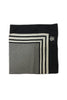 Black w/ White Pocket Square