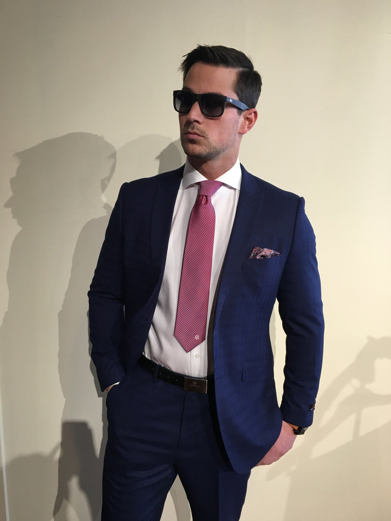 Navy with Blue/Brown Suit