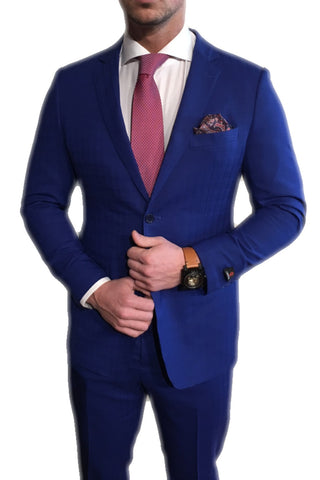 Royal Blue/Brown Suit