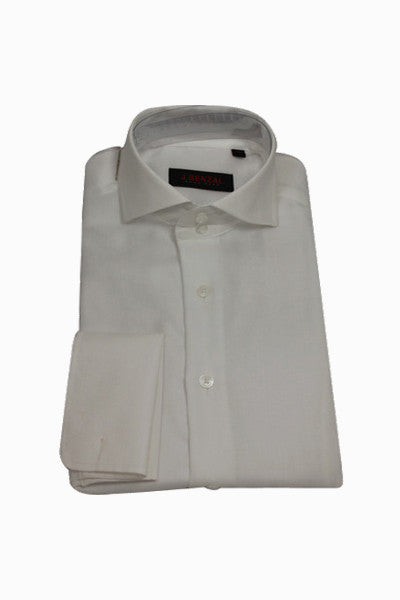 White Herringbone Shirt