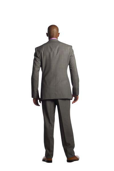 Silver Grey Black Suit