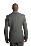 Silver Grey Black Suit