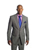 Silver Grey Black Suit