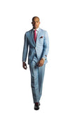 Blue Linen Suit